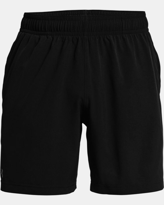 男士UA Woven 7英寸短褲, Black, pdpMainDesktop image number 4